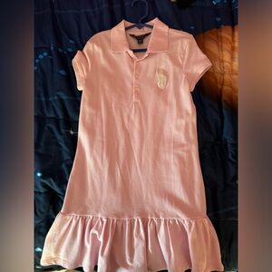 Polo Ralph Lauren big girls mesh dress - light pink